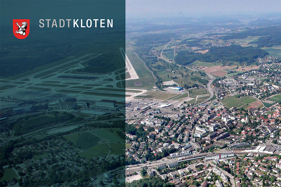 Stadt Kloten – Digitaler Jahresbericht Titelseite (Ausschnitt)